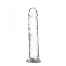  Addiction Crystal - talpas dildó (áttetsző) - 20cm műpénisz, dildó