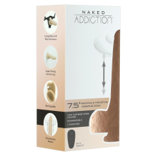 Addiction Naked Addiction Thrusting 7,5 - akkus, lökő vibrátor (19cm) - natúr vibrátorok