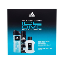 Adidas Ice Dive ajándékcsomagok eau de toilette 100 ml + dezodor 150 ml + tusfürdő 250 ml férfiaknak kozmetikai ajándékcsomag