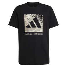 Adidas J Camo Logo Tee JD4643 Gyerek Póló Fekete 140