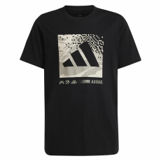 Adidas J Camo Logo Tee JD4643 Gyerek Póló Fekete 164
