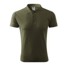 ADLER Férfi galléros póló Pique Polo - Military - S