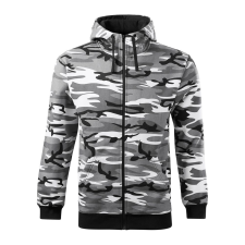 ADLER Férfi pulóver Camo Zipper - Terepszínű szürke - L férfi pulóver, kardigán