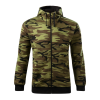 ADLER Férfi pulóver Camo Zipper - Terepszínű zöld - XXL