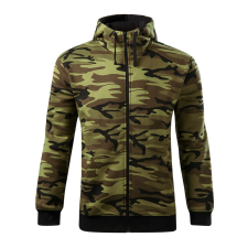 ADLER Férfi pulóver Camo Zipper - Terepszínű zöld - XXL férfi pulóver, kardigán