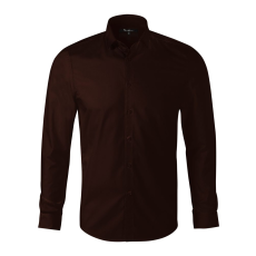 Adler (MALFINI) Férfi hosszú ujjú ing Dynamic - Kávébarna | XXL