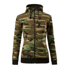 ADLER Női pulóver Camo Zipper - Terepszínű barna - XS női pulóver, kardigán