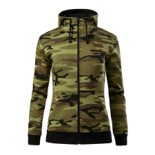ADLER Női pulóver Camo Zipper - Terepszínű zöld - S női pulóver, kardigán