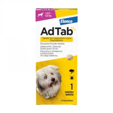  AdTab rágótabletta kis testű kutyáknak (&gt;2,5-5,5 kg) 112mg vitamin, táplálékkiegészítő kutyáknak