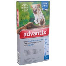 Advantix spot on 25-40 kg közötti kutyáknak A.U.V. 1 x 4 ml élősködő elleni készítmény kutyáknak