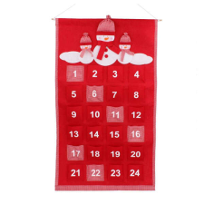  Adventi naptár - Hóember #piros karácsonyi dekoráció