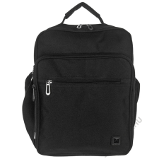 Adventurer Nagyméretű álló fazonú fekete gyöngyvászon férfi táska Adventurer kézitáska és bőrönd