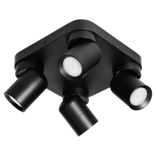  Adviti spot lámpa fali és mennyezeti fekete négyzet 4x GU10 málta világítás