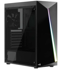Aerocool Aerocool Shard RGB fekete (táp nélküli) ablakos ATX ház számítógép ház