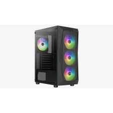 Aerocool Falcon Edzett Üveg ARGB Számítógépház - Fekete számítógép ház