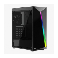 Aerocool HÁZ AEROCOOL Shard RGB ATX plexi üveg fekete számítógép ház