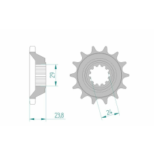 AFAM acél standard első lánckerék 24806 - 530 egyéb motorkerékpár alkatrész