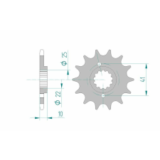 AFAM Acél Standard Első Láncszem 20509 - 520 egyéb motorkerékpár alkatrész