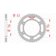 AFAM acél standard hátsó lánckerék 14206 - 520 egyéb motorkerékpár alkatrész