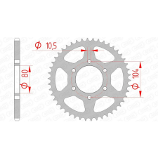 AFAM acél standard hátsó lánckerék 16606 - 520 egyéb motorkerékpár alkatrész