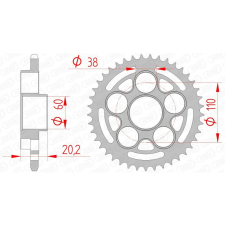 AFAM acél standard hátsó lánckerék 50614 - 520 egyéb motorkerékpár alkatrész