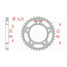  AFAM acél standard hátsó lánckerék 71801 - 525 egyéb motorkerékpár alkatrész