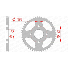 AFAM Acél Standard Hátsó Láncszem 12202 - 428 egyéb motorkerékpár alkatrész