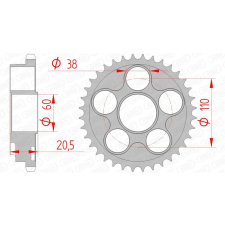 AFAM Acél Standard Hátsó Láncszem 50605 - 525 egyéb motorkerékpár alkatrész