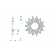 AFAM Acél Verseny Első Láncszem 21804 - 520 egyéb motorkerékpár alkatrész