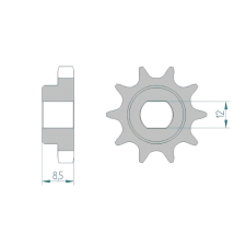 AFAM Első lánckerék 415 Afam 10 fog KTM 50 egyéb motorkerékpár alkatrész