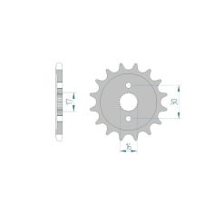AFAM Első lánckerék Afam 428 / 14 fog CR 80 / 85 egyéb motorkerékpár alkatrész