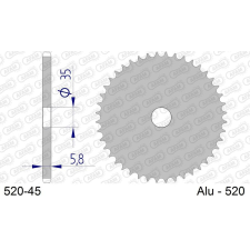 AFAM Ultra-Könnyű, Kemény Anodizált Alumínium Hátsó Láncsorozat 17404 - 520 egyéb motorkerékpár alkatrész