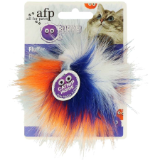 AFP-ALL-FOR-PAWS Furry bolyhos labda  játék macskagyökérrel narancssárga macskajáték játék macskáknak