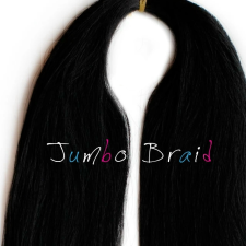 Afro Line Afro műhaj Jumbo Braid 120cm, 80gr - Fekete  1 póthaj