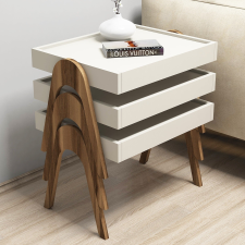 AG Dohányzóasztal (3 részes) Roma - Walnut, Cream bútor