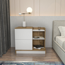 AG Éjjeliszekrény Rena - White, Oak bútor