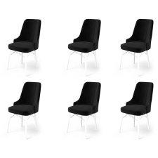 AG Étkezőszék szett (6 db) Pare - Fekete, Fehér bútor