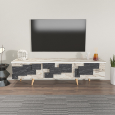 AG TV szekrény 3 D - White, Marble bútor