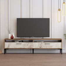 AG TV szekrény Istanbul 2 - Diós Fehér Marble bútor