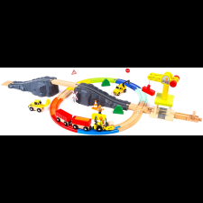 AGA4KIDS Wooden train track DS5645 (K19788) autópálya és játékautó