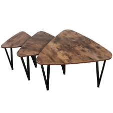 AGA Dohányzóasztal, kisasztal 3 részes szett Aga MR2031 - Sötét diófa bútor