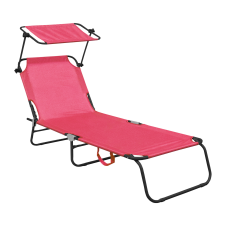 AGA Napozóágy napellenzővel AGA MR4254- Pink kerti bútor