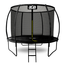 AGA Trambulin belső védőhálóval létrával 305 cm Aga SPORT EXCLUSIVE - fekete trambulin szett