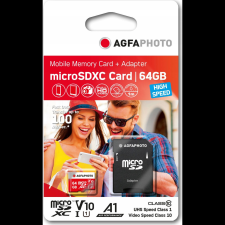 Agfaphoto MicroSDXC UHS-I 64 GB High Speed Class 10 U1 + Adapter (SB6032) memóriakártya