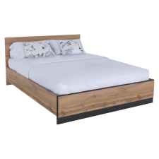  Ágy, 160x200, wotan tölgy/fekete, AMONI ágy és ágykellék