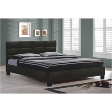  Ágy ágyráccsal, 160x200, fekete textilbőr, MIKEL ágy és ágykellék