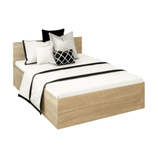  Ágy fém ráccsal és tárolóhellyel, 140x200, sonoma tölgy, DOLI ágy és ágykellék