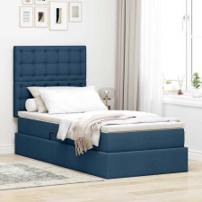  Ágy tárolóval és matraccal Kék 100 x 200 cm Poliészter ágy és ágykellék