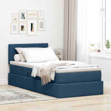  Ágy tárolóval és matraccal matracmal Kék 100 x 200 cm Faanyag ágy és ágykellék