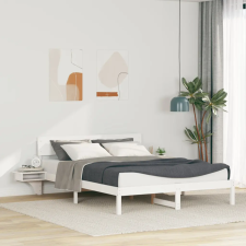  Ágykeret éjjeli szekrényekkel Fehér 150 x 200 cm Tömör fenyőfa ágy és ágykellék